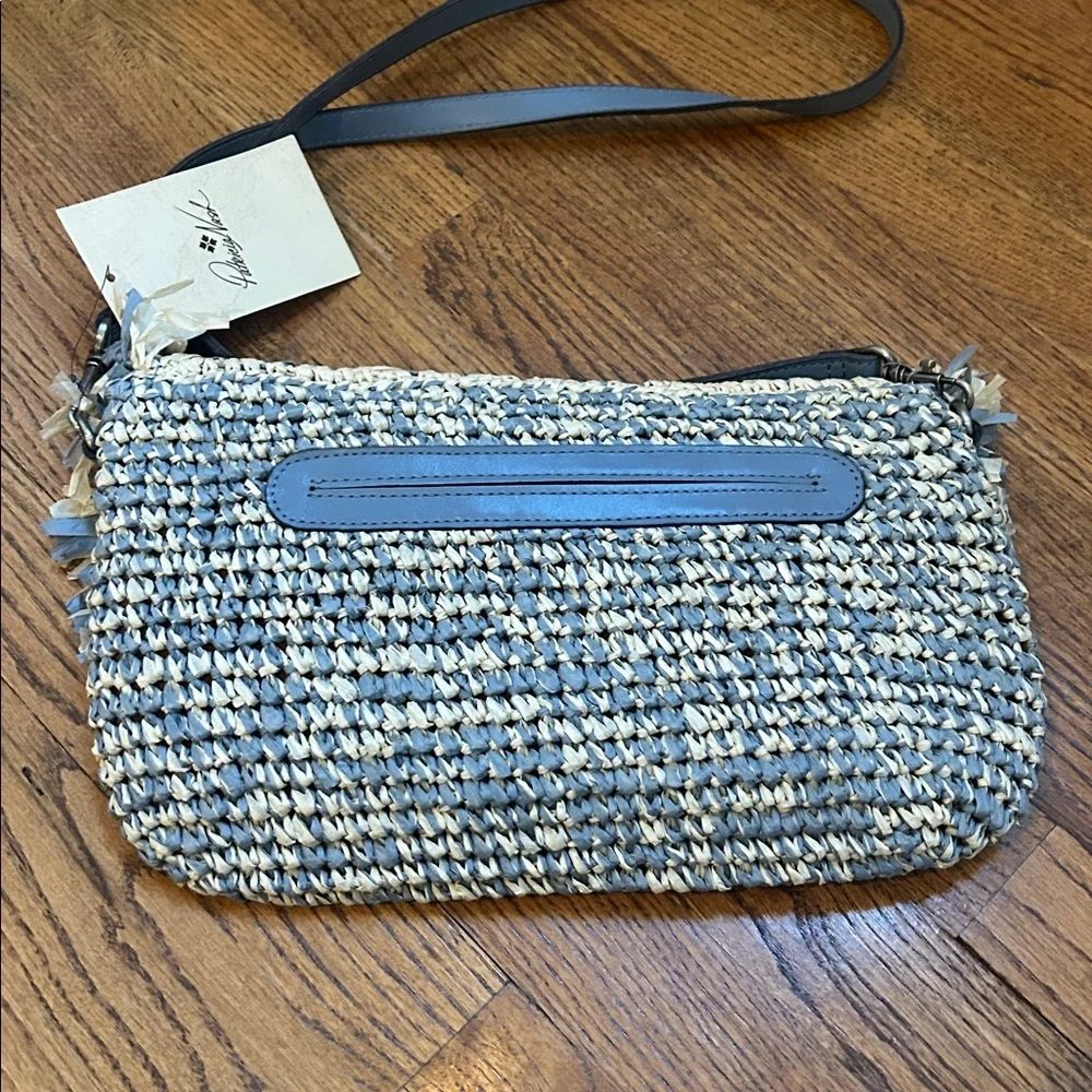 Patricia Nash Loulia Clutch Crossbody Bag - NATURAL/BLUE FOG NWT - Picture 5 of 8